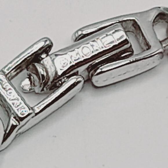 Monet Rhodium Plated 24 Inch Chain Necklace, Vintage Silver Tone Link Chain - Picture 6 of 11